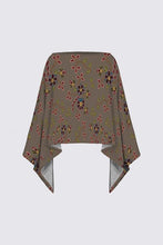 Load image into Gallery viewer, Homeland print calico poncho shawl BROWN