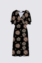 Load image into Gallery viewer, Calico beadwork V-NECK DRESS