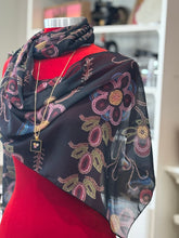 Load image into Gallery viewer, Floral beadwork printed scarf - large
